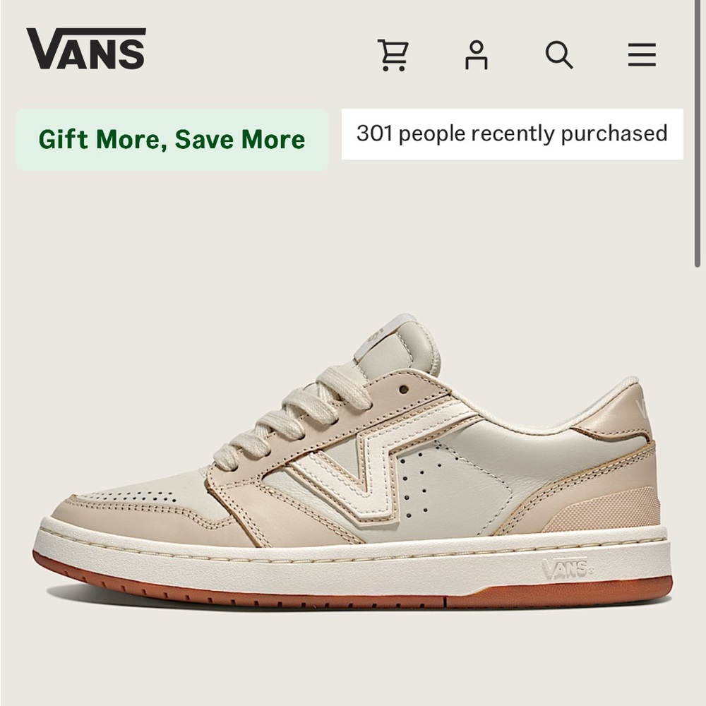 Vans Lowland 2.0 in Marshmallow/Beige